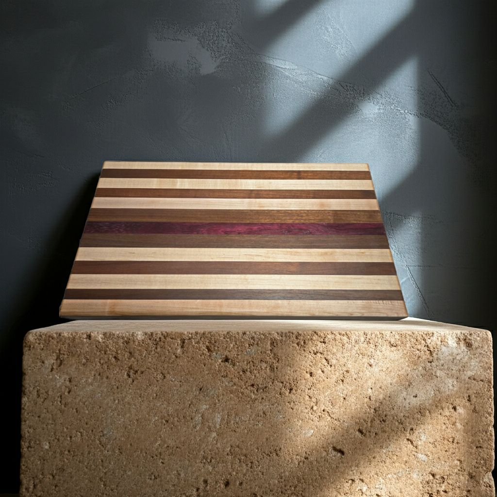 Maple, Walnut & Purpleheart Cutting Board