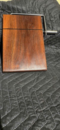 Handmade Solid Walnut Cheese Slicer Board with Brushed Stainless Steel Mechanism