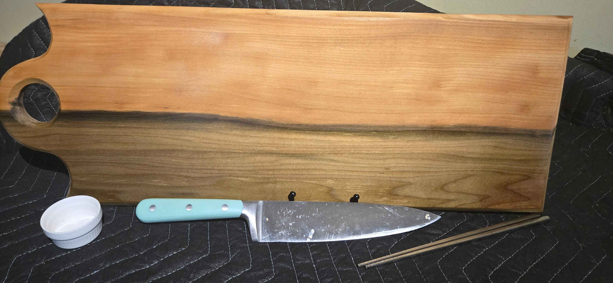 Handmade Solid Poplar Charcuterie & Serving Board – 24 x 9"