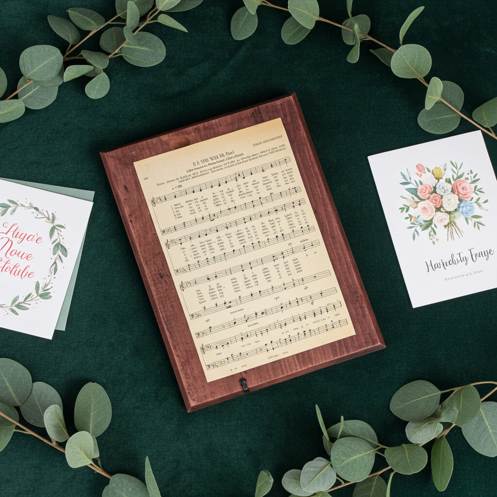 Handmade "It Is Well With My Soul" Wood Plaque with Metal Display Stand
