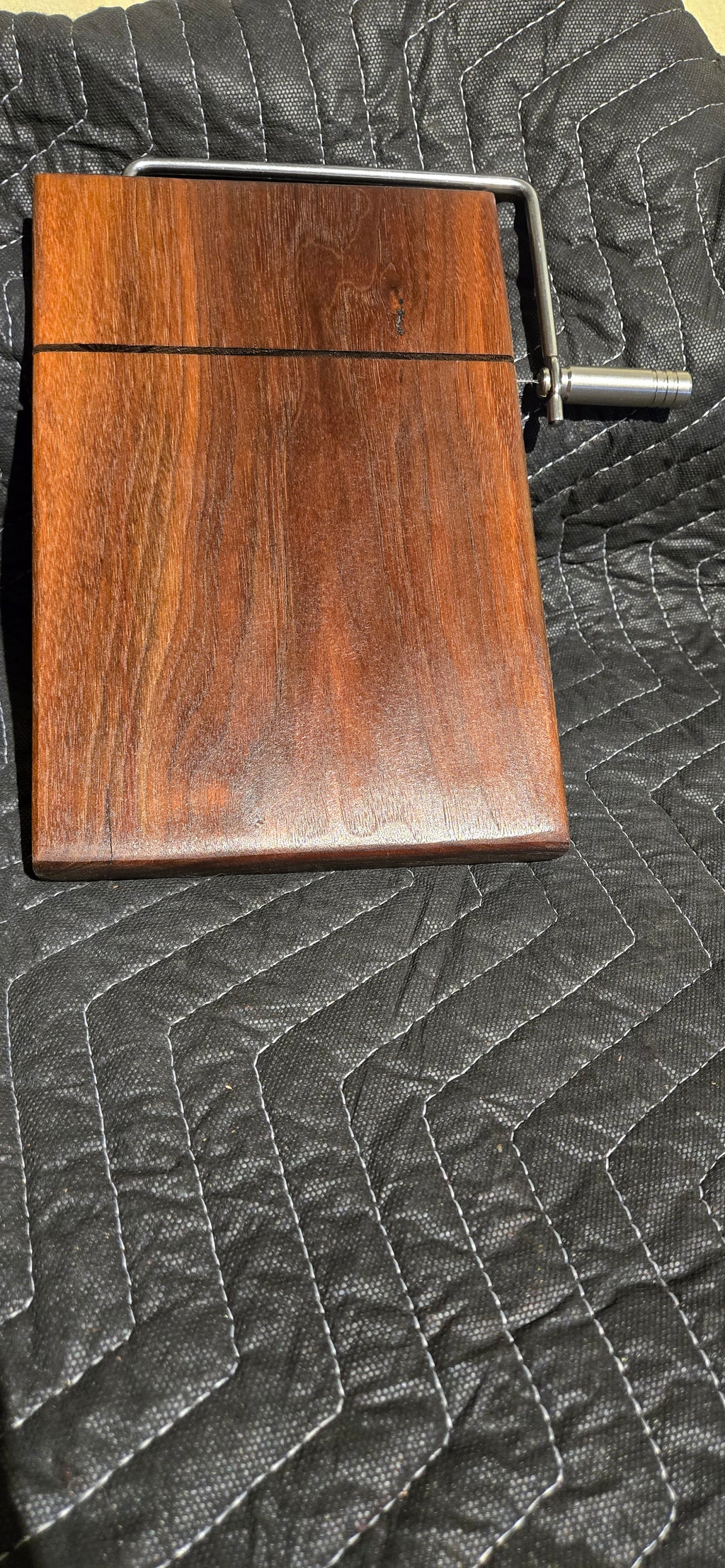 Walnut brush stainless cheese slicer