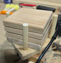 Handmade Solid Maple Wood Coaster Set – Set of 4, Optional Holder – 4 x 4"