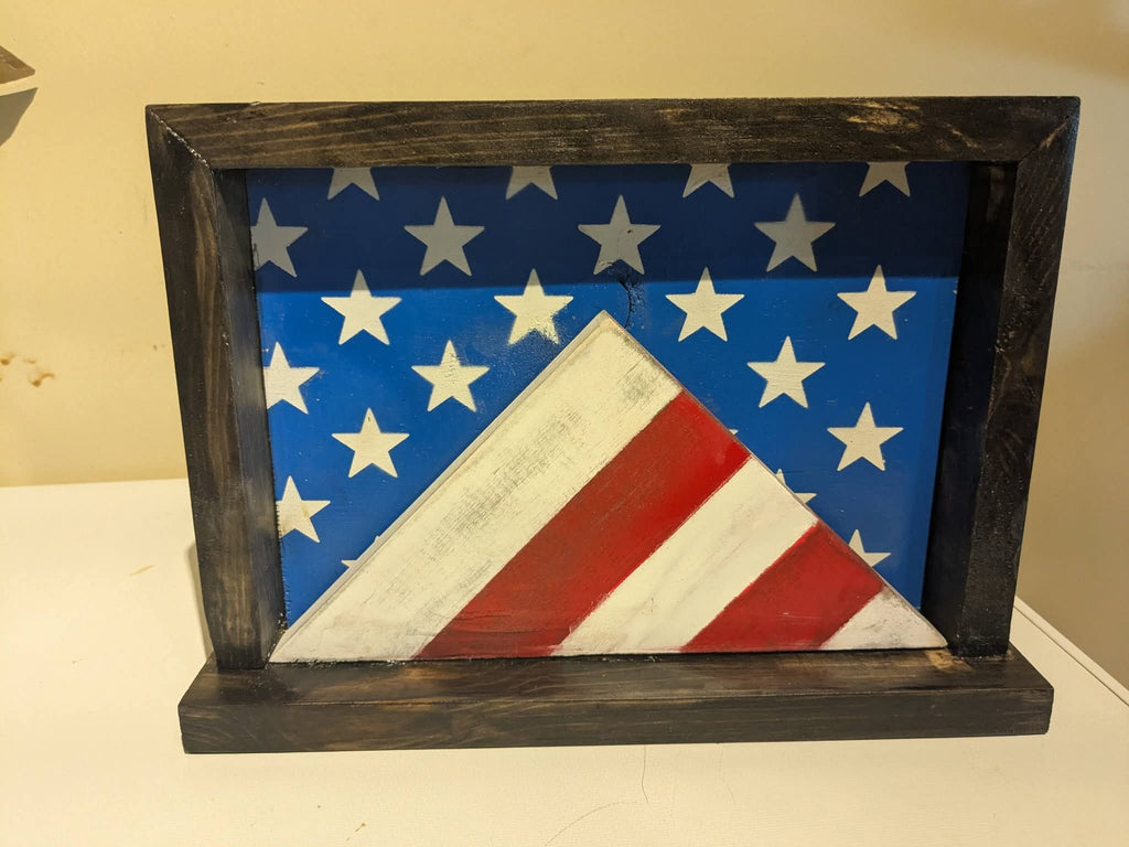Light American flag home decor