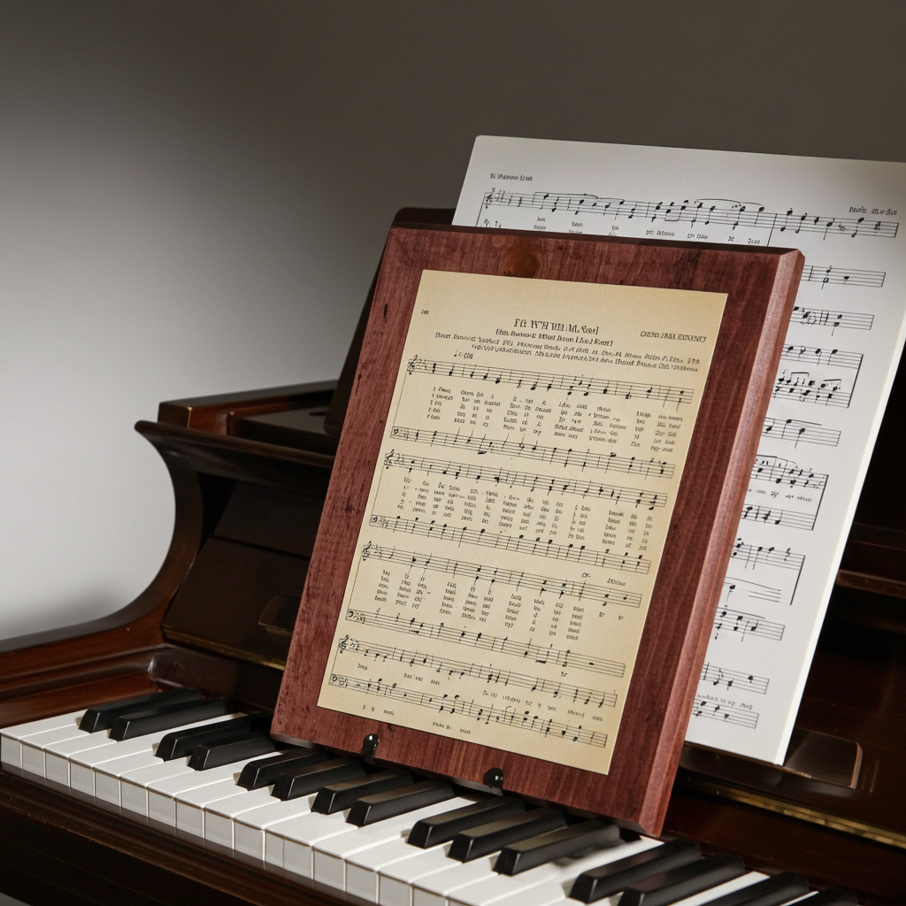 Handmade "It Is Well With My Soul" Wood Plaque with Metal Display Stand