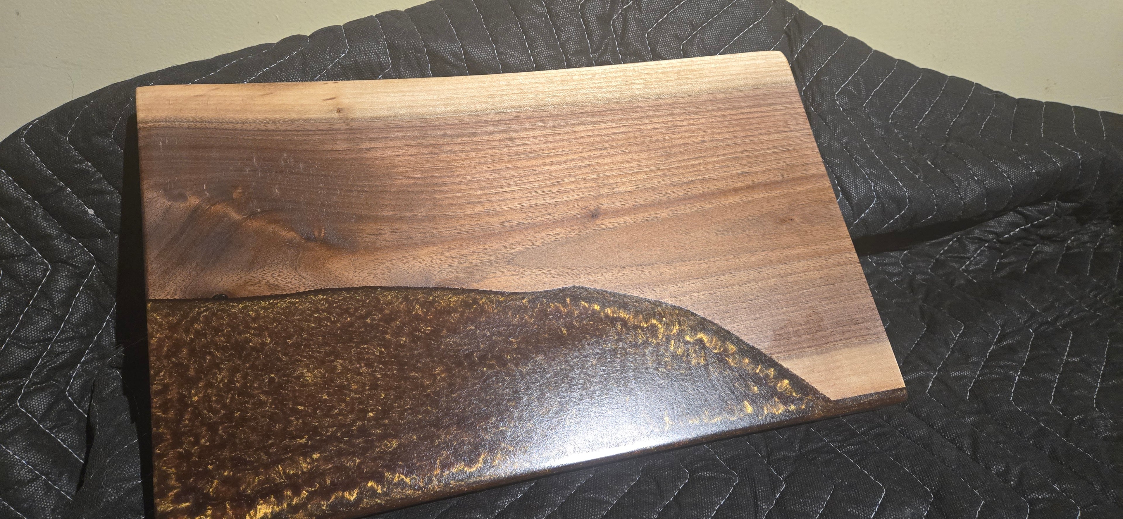 Walnut Live Edge Epoxy River Serving Board
