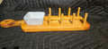 Handmade Poplar Taco & Hot Dog Serving Board with Condiment Dish